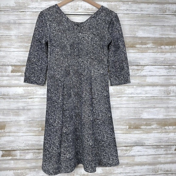 NOM Maternity Dress Size XS Fit & Flare Textured Tweed 3/4 Sleeves Jack Mini - Picture 6 of 14